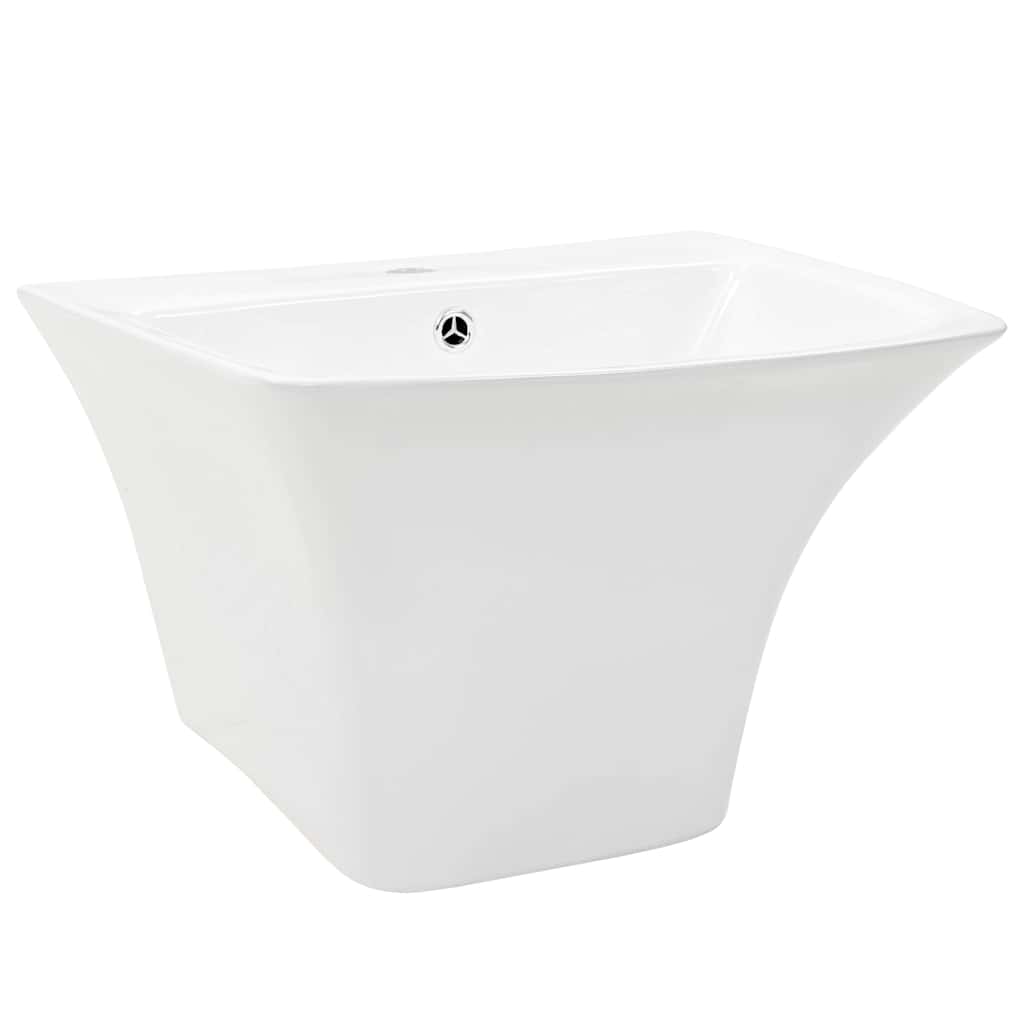 VidaXL Wasbak wit 53 x 44 x 37 cm geglazuurd keramiek