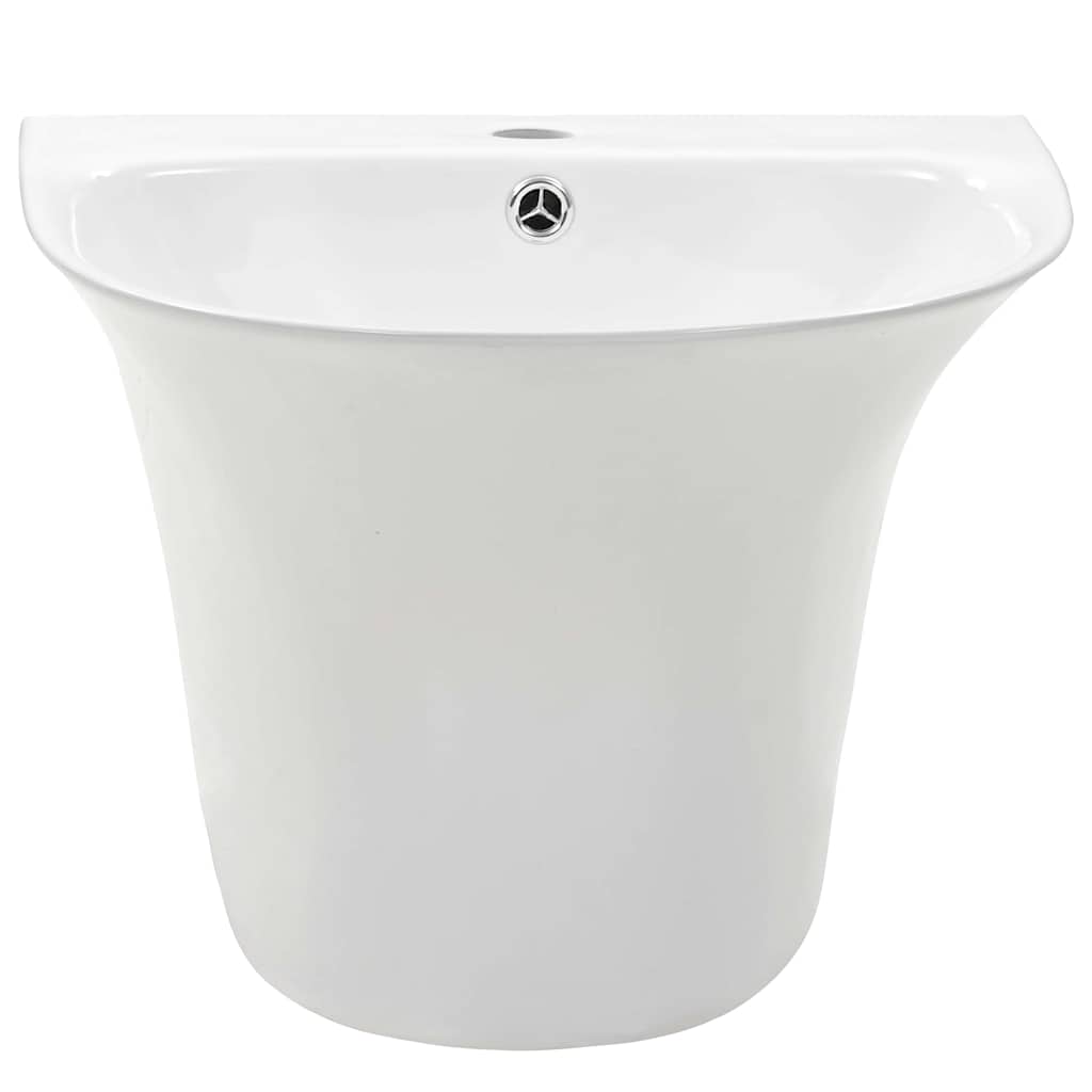 VidaXL Wasbak wit 47 x 45 x 37 cm geglazuurd keramiek