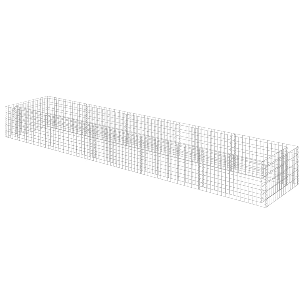 VidaXL Gabion plantenbak verhoogd 450x90x50 cm gegalvaniseerd staal