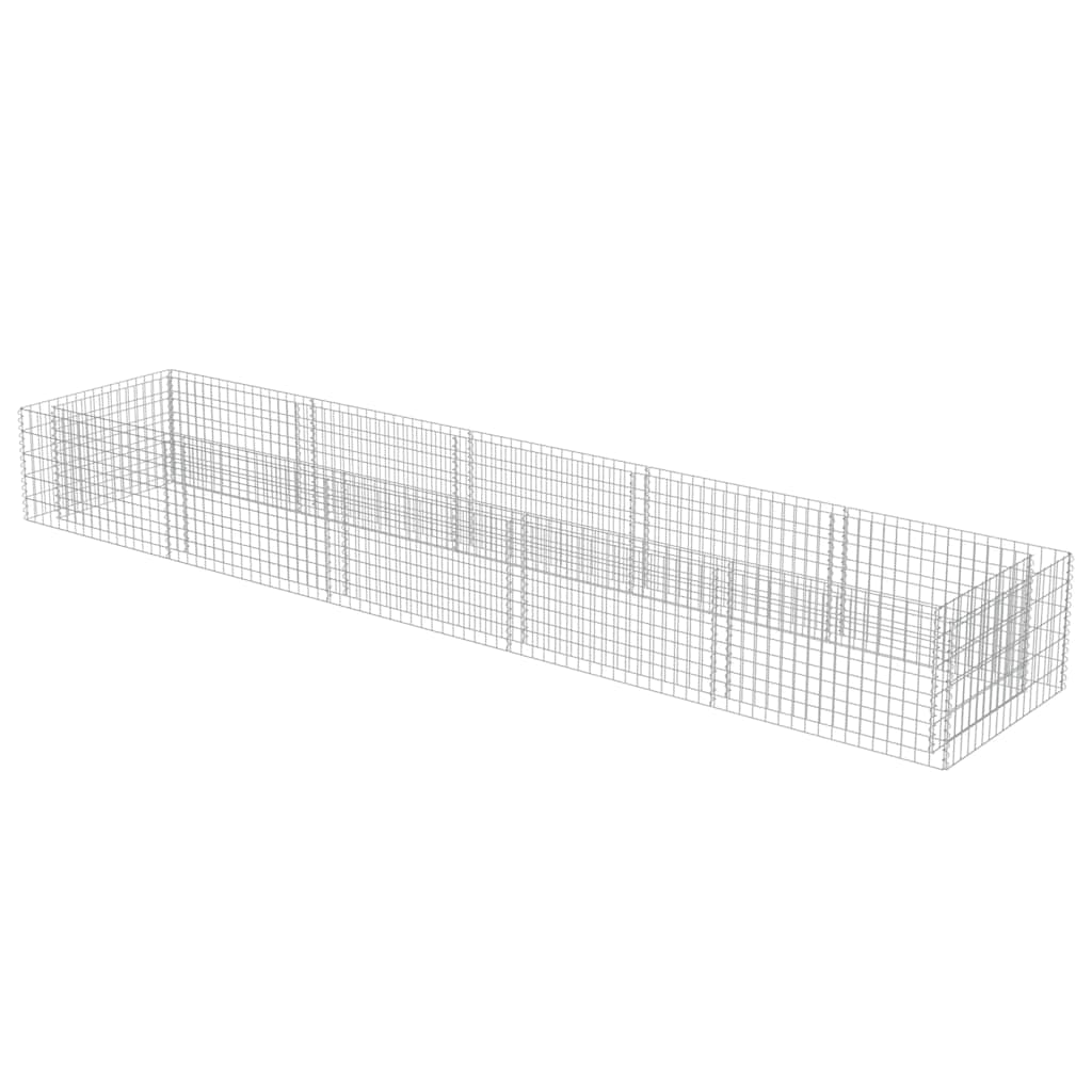 VidaXL Gabion plantenbak verhoogd 450x90x50 cm gegalvaniseerd staal