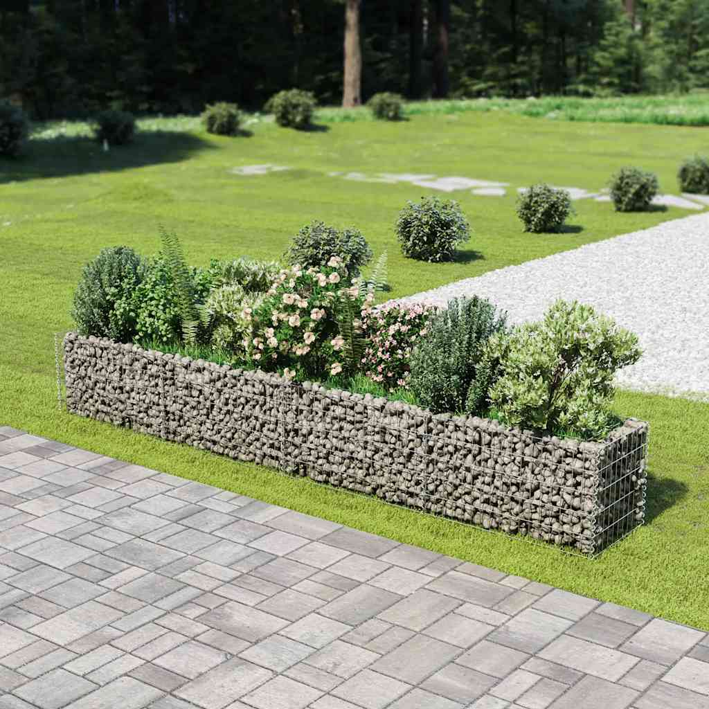 VidaXL Gabion plantenbak verhoogd 360x50x50 cm gegalvaniseerd staal