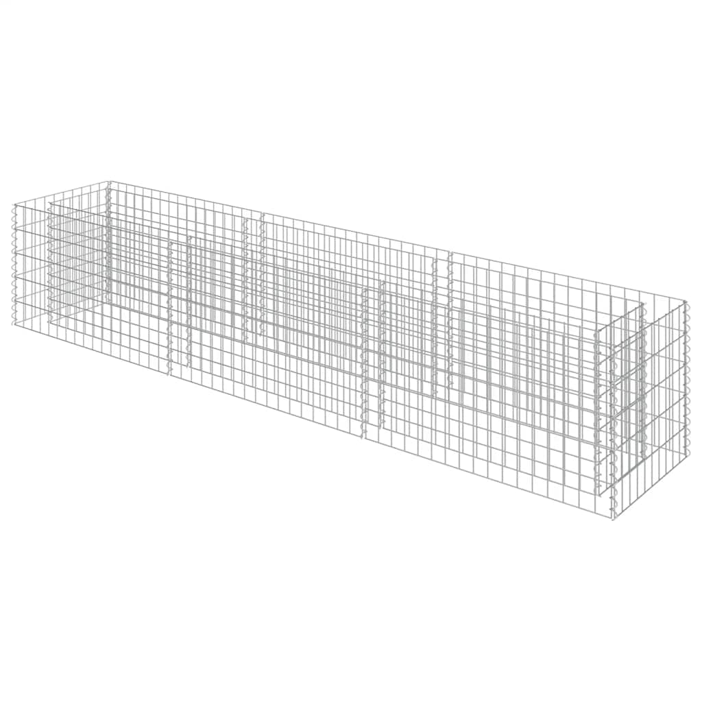 VidaXL Gabion plantenbak verhoogd 270x50x50 cm gegalvaniseerd staal