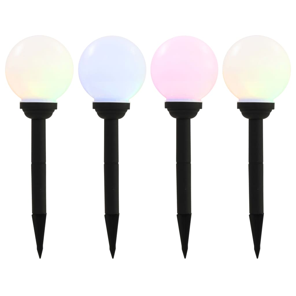 VidaXL Led-solarlampen rond 15 cm rgb 4 st