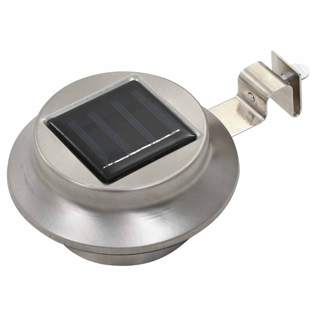 VidaXL Led-solarlampen rond 12 cm wit 6 st