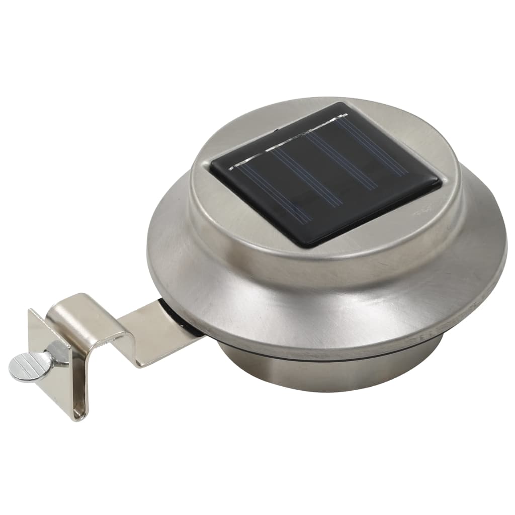 VidaXL Led-solarlampen rond 12 cm wit 6 st