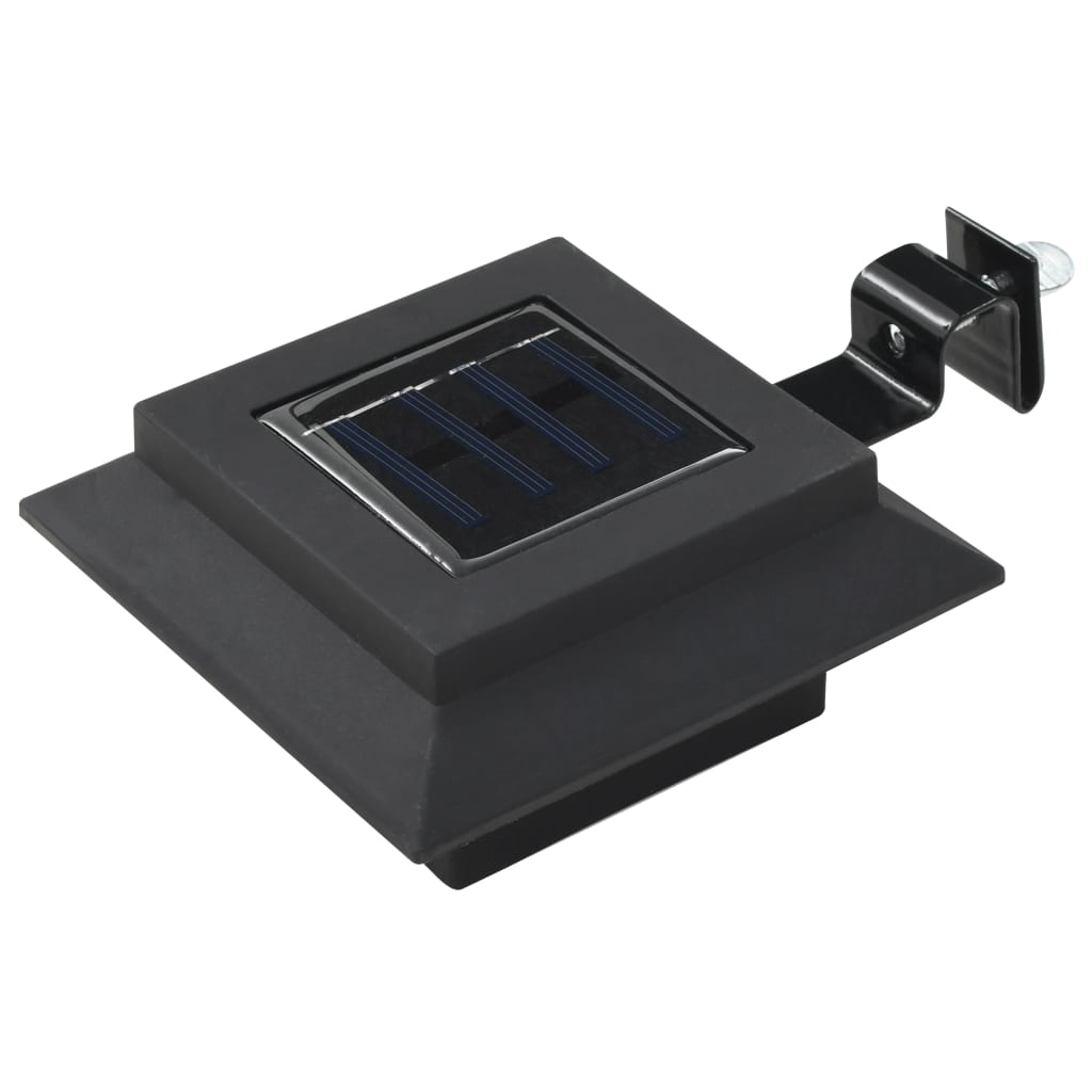 VidaXL Led-solarlampen vierkant 12 cm zwart 6 st