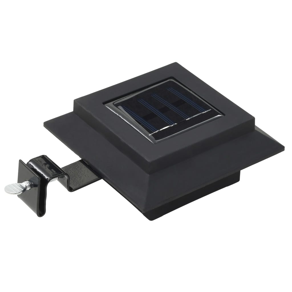 VidaXL Led-solarlampen vierkant 12 cm zwart 6 st