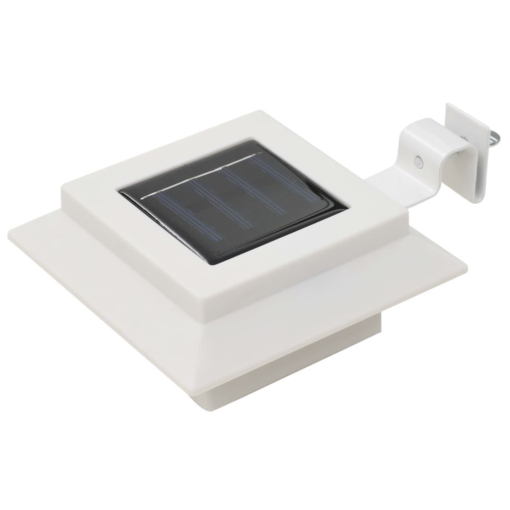 VidaXL Led-solarlampen vierkant 12 cm wit 6 st