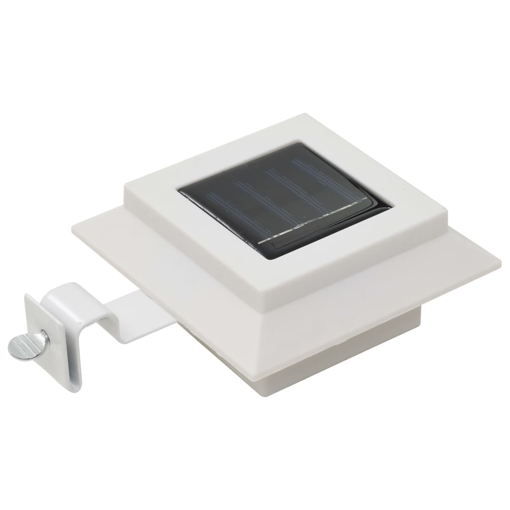 VidaXL Led-solarlampen vierkant 12 cm wit 6 st