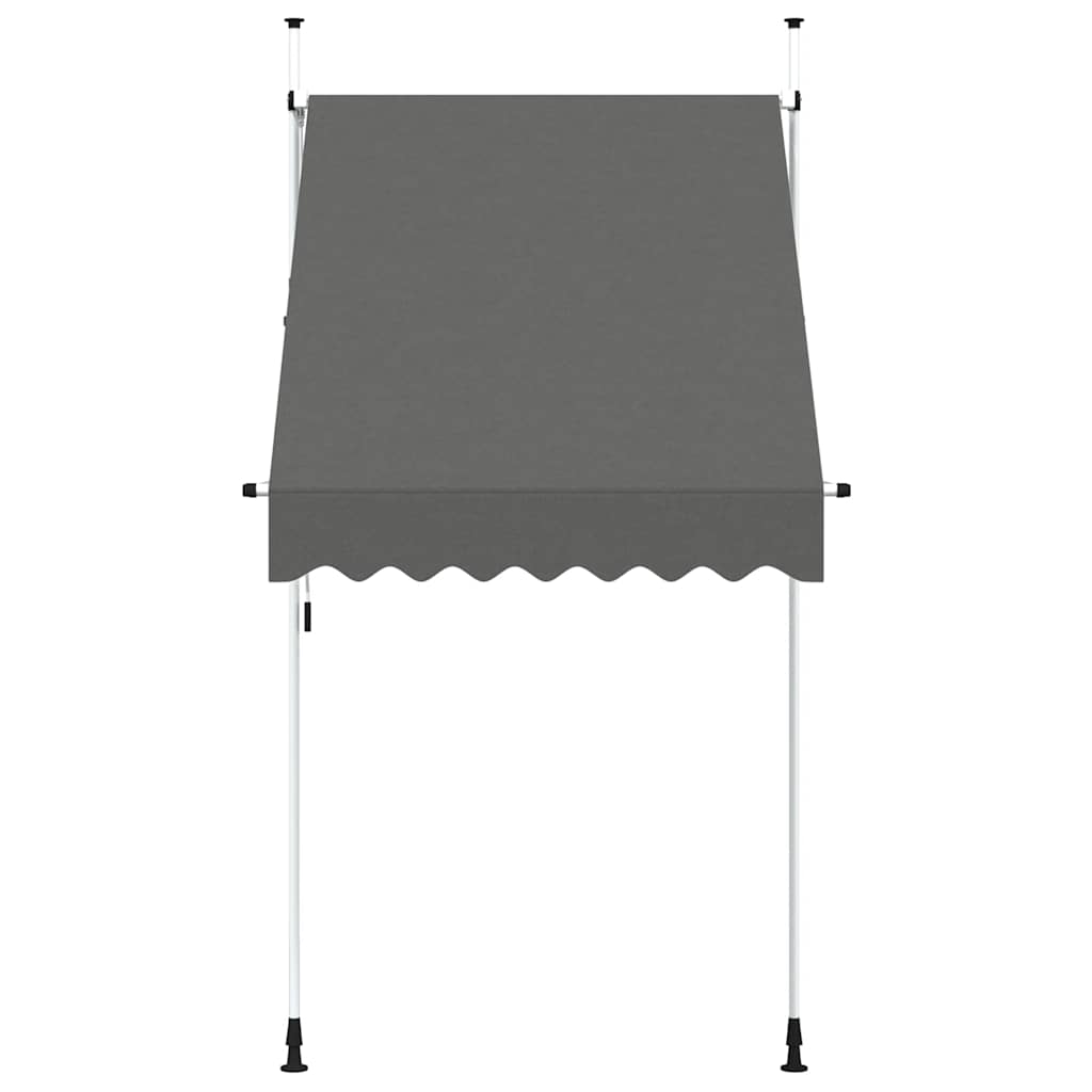 VidaXL Luifel handmatig uittrekbaar 150 cm antraciet