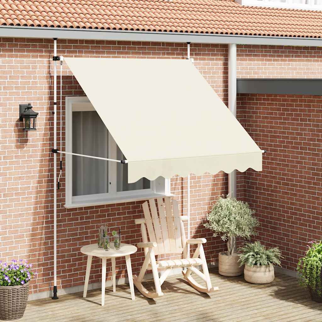 VidaXL Luifel handmatig uittrekbaar 200 cm crème