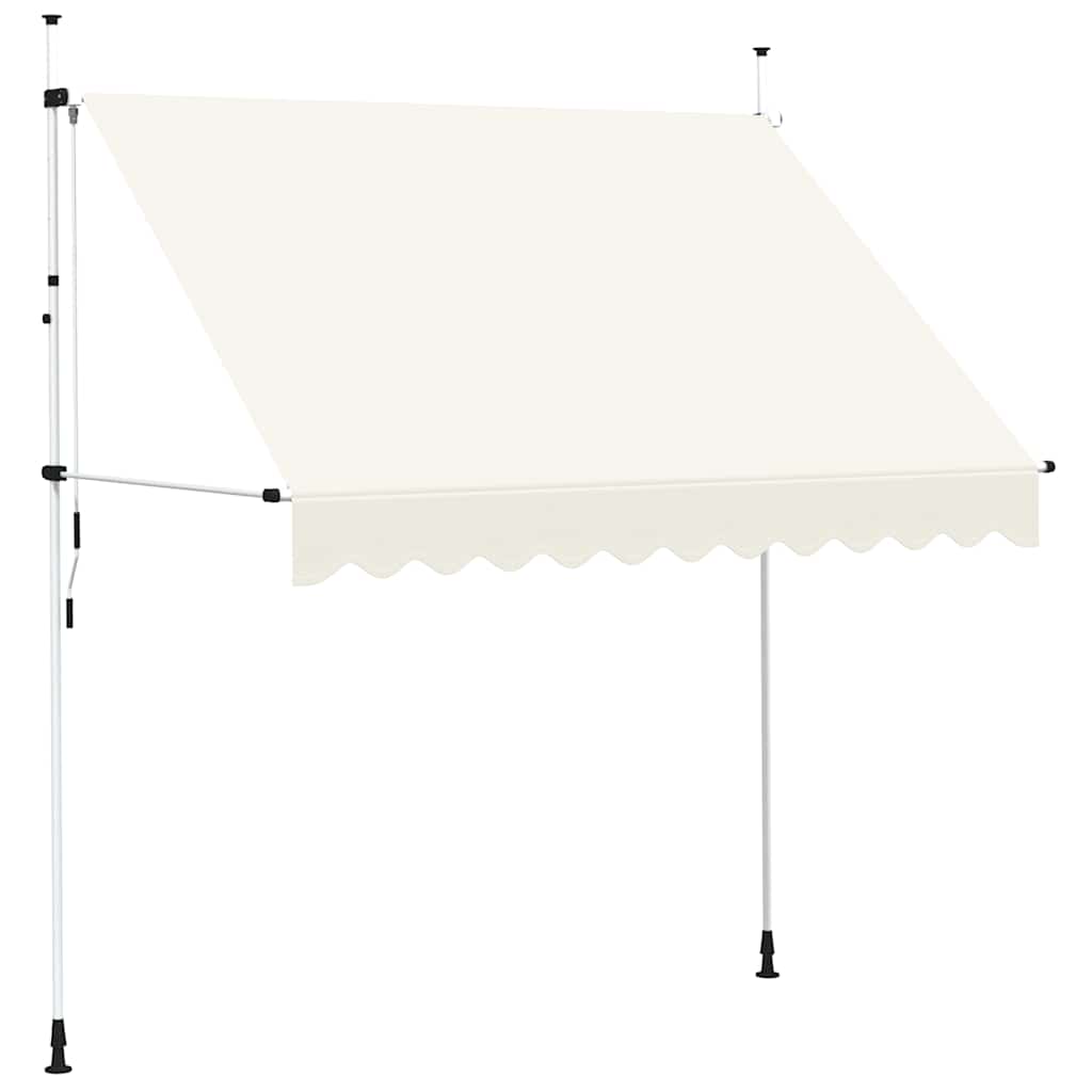 VidaXL Luifel handmatig uittrekbaar 250 cm crème