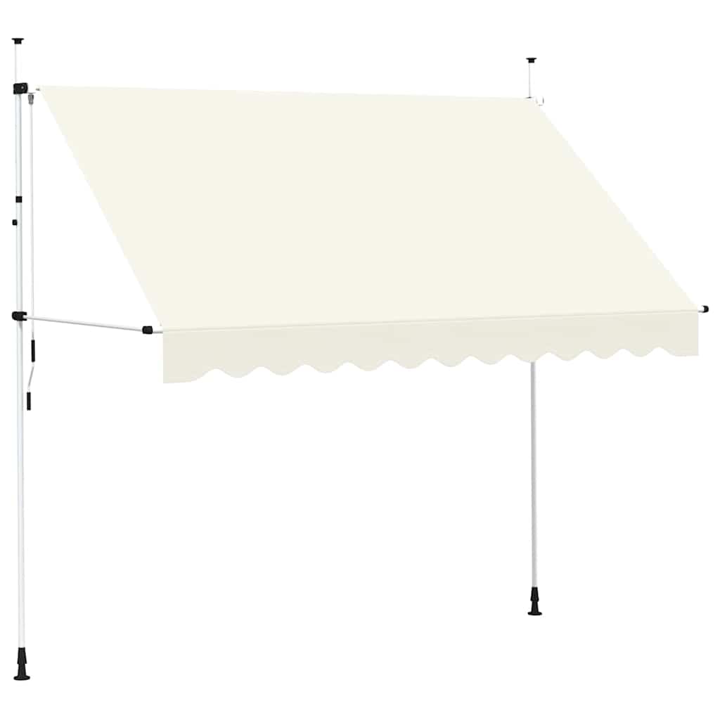 VidaXL Luifel handmatig uittrekbaar 300 cm crème