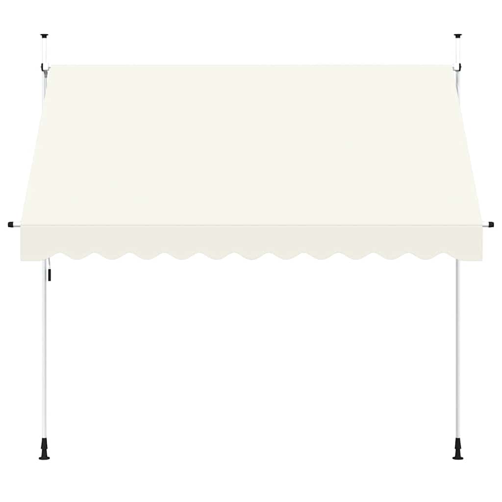 VidaXL Luifel handmatig uittrekbaar 300 cm crème