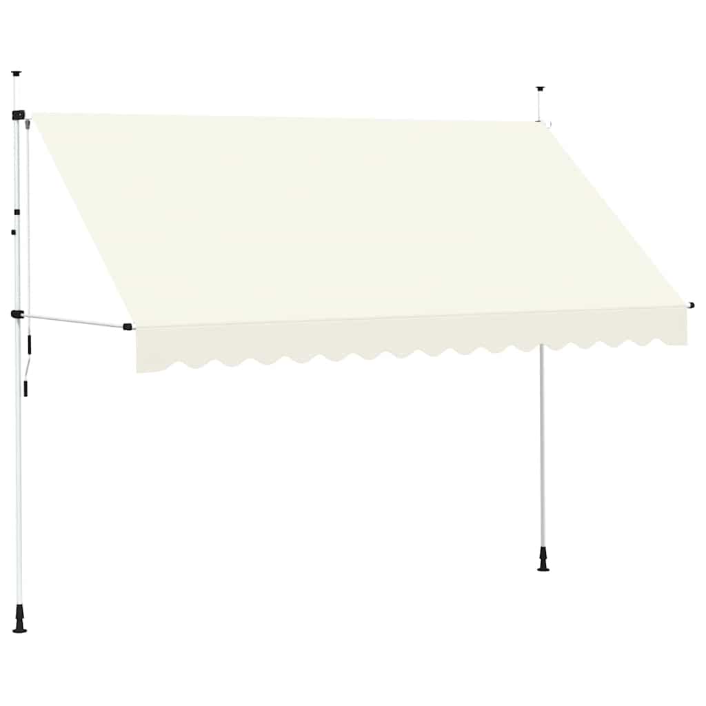 VidaXL Luifel handmatig uittrekbaar 350 cm crème