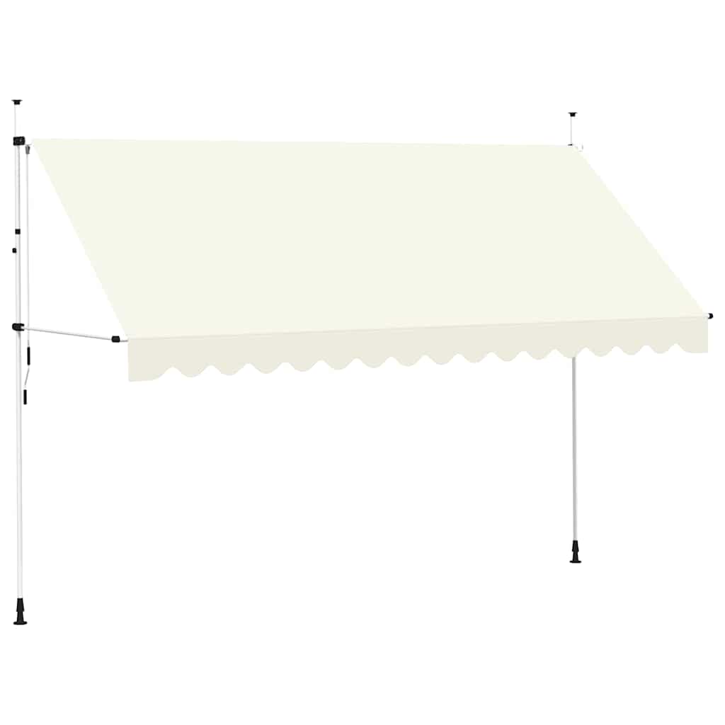 VidaXL Luifel handmatig uittrekbaar 400 cm crème
