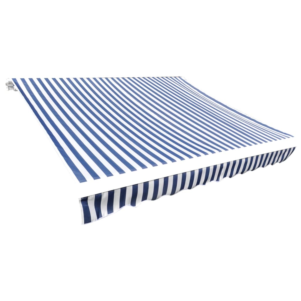 VidaXL Luifeldoek 350x250 cm canvas blauw en wit