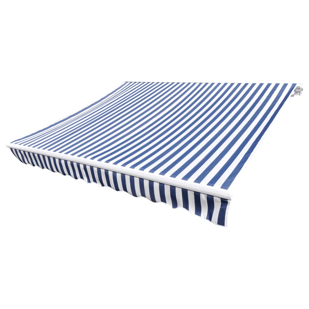 VidaXL Luifeldoek 450x300 cm canvas blauw en wit