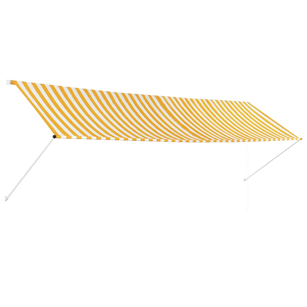 VidaXL Luifel uittrekbaar 400x150 cm geel en wit