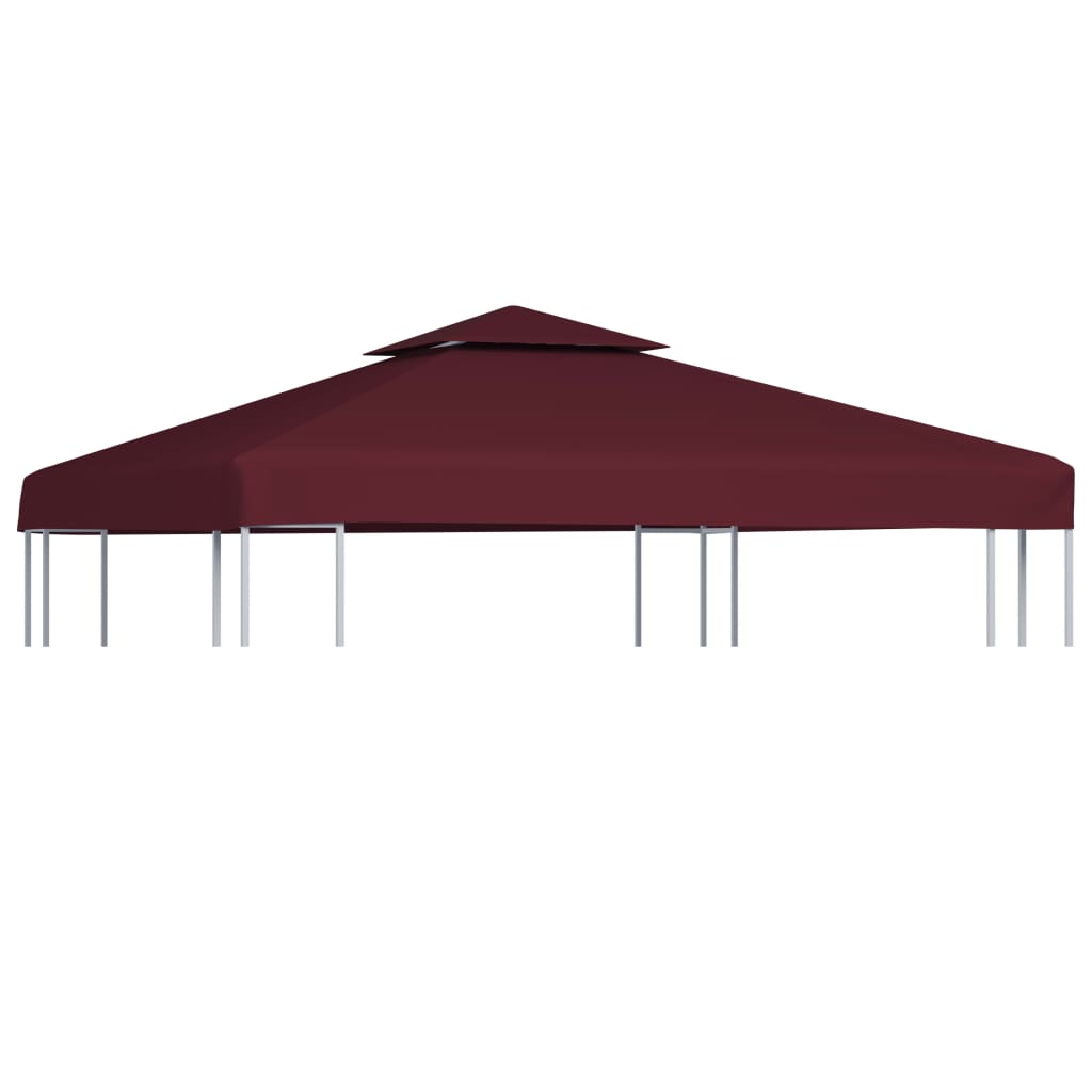 VidaXL Prieeldak 2-laags 3x3m 310 g m² bordeaux