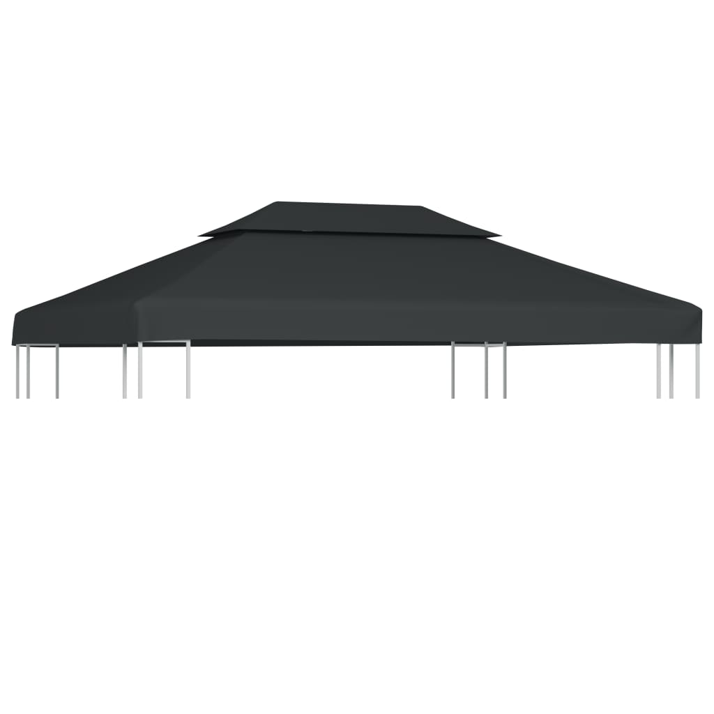 VidaXL Prieeldak 2-laags 4x3m 310 g m² antracietkleurig