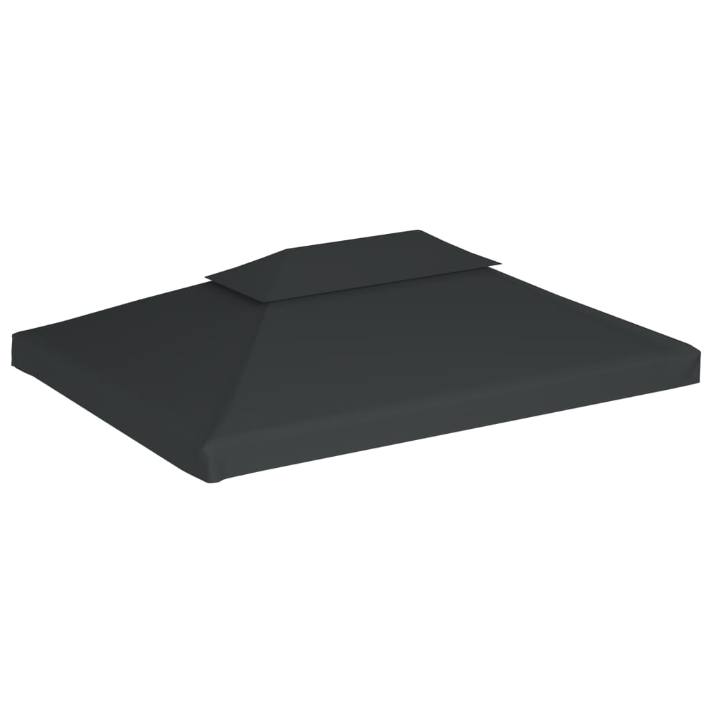 VidaXL Prieeldak 2-laags 4x3m 310 g m² antracietkleurig