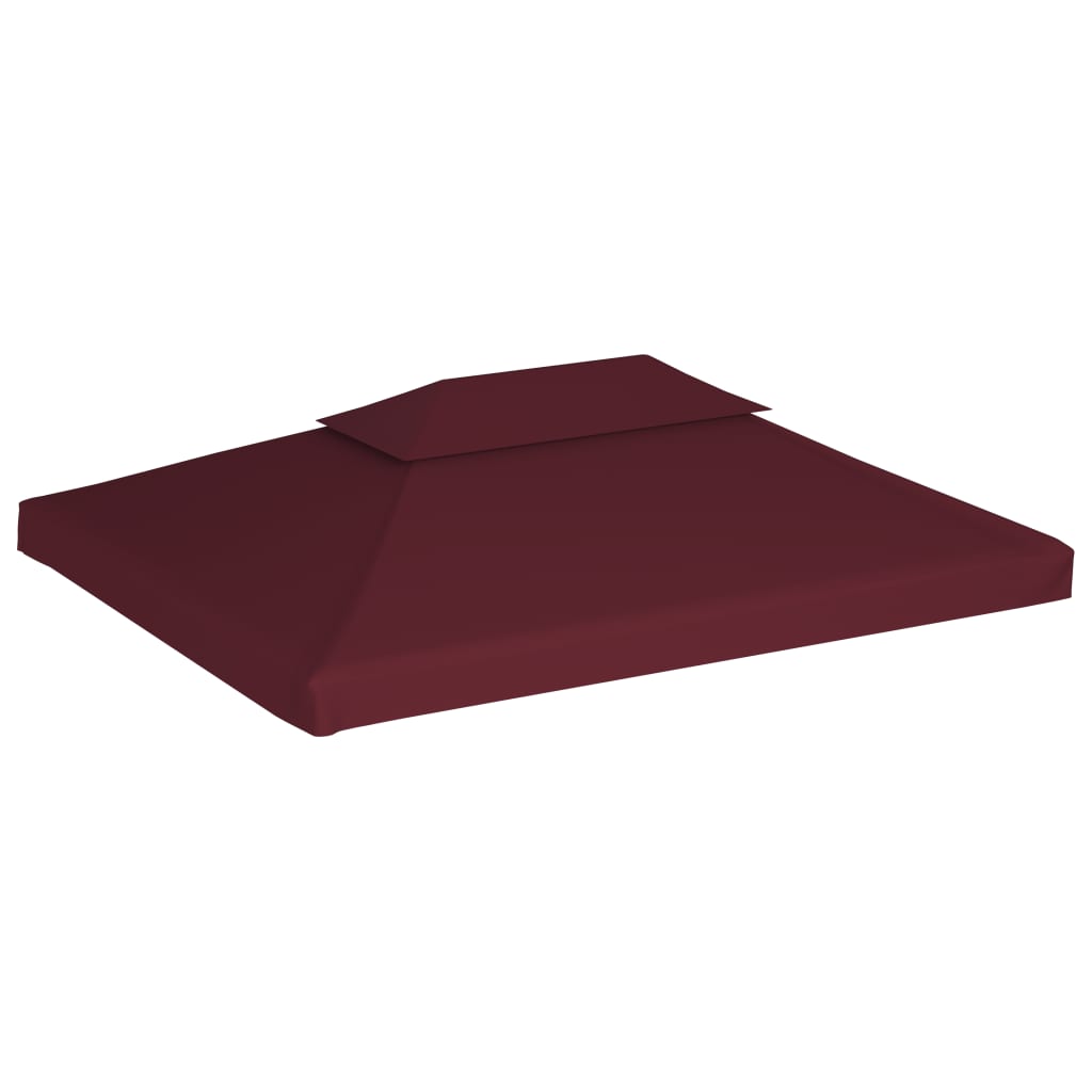 VidaXL Prieeldak 2-laags 4x3m 310 g m² bordeaux
