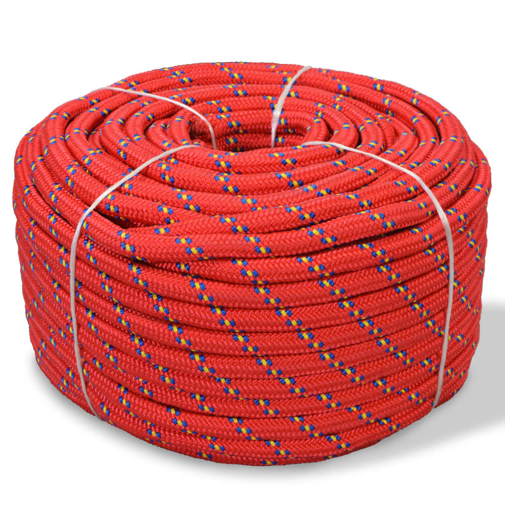 VidaXL Boot touw 16 mm 50 m polypropyleen rood