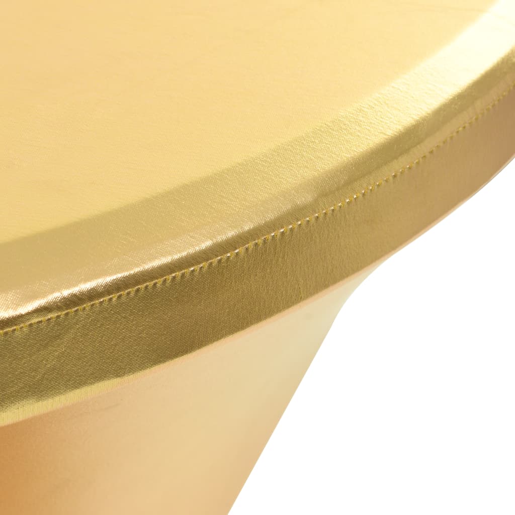 VidaXL 2 st tafelhoezen stretch 70 cm goud