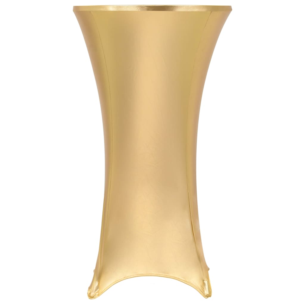VidaXL 2 st tafelhoezen stretch 80 cm goud