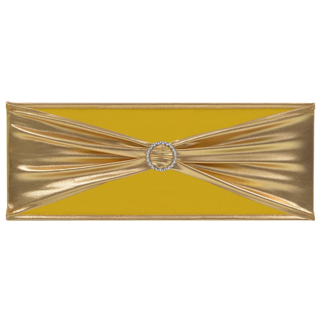 VidaXL 25 st stoellint met diamant stretch goud