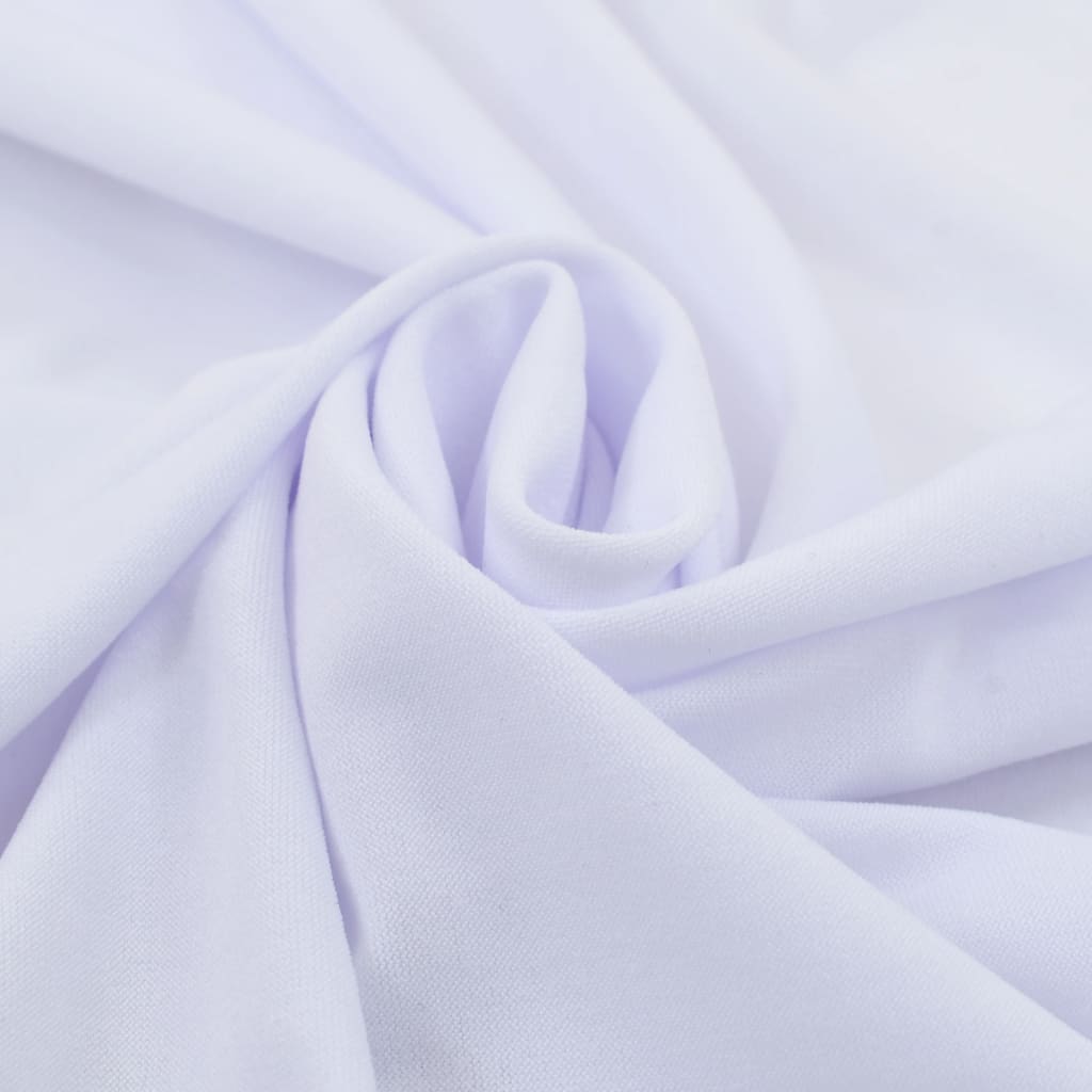 VidaXL 2 st tafelhoezen stretch met rok 120x74 cm wit