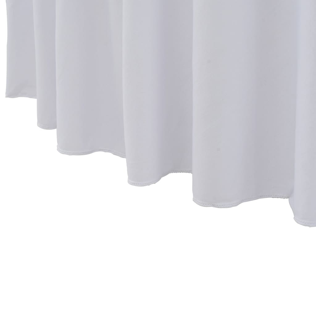 VidaXL 2 st tafelhoezen stretch met rok 150x74 cm wit