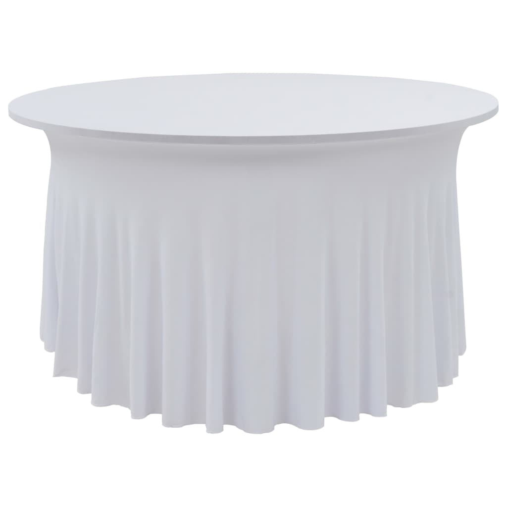 VidaXL 2 st tafelhoezen stretch met rok 180x74 cm wit