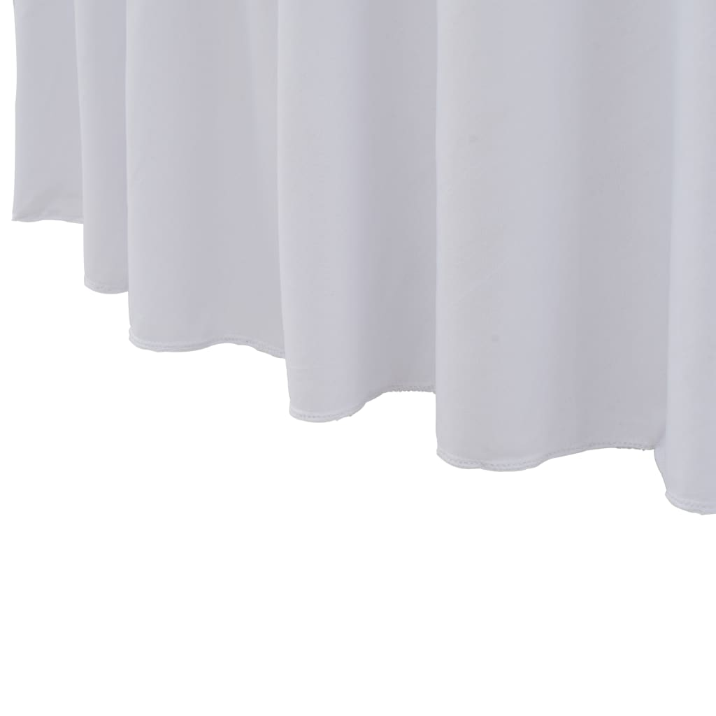 VidaXL 2 st tafelhoezen stretch met rok 180x74 cm wit