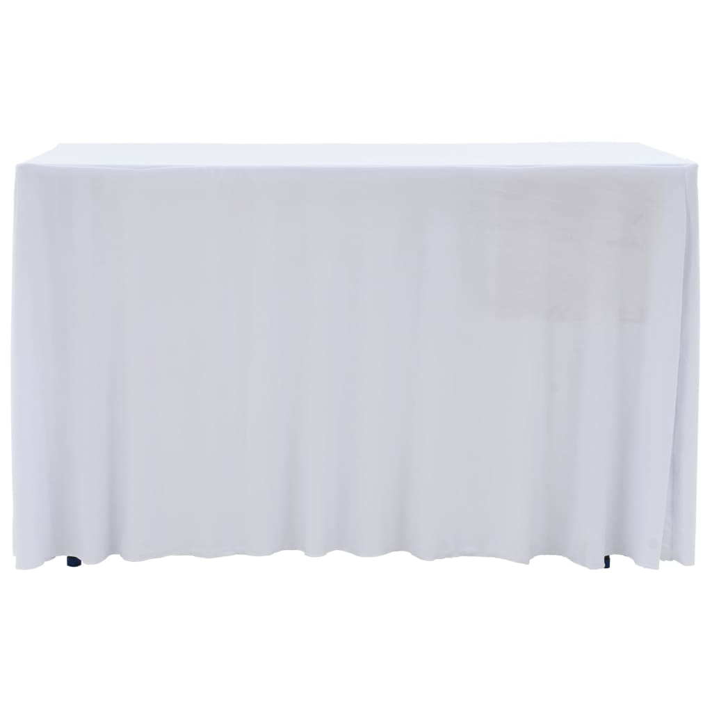 VidaXL 2 st tafelhoezen stretch met rok 120x60,5x74 cm wit