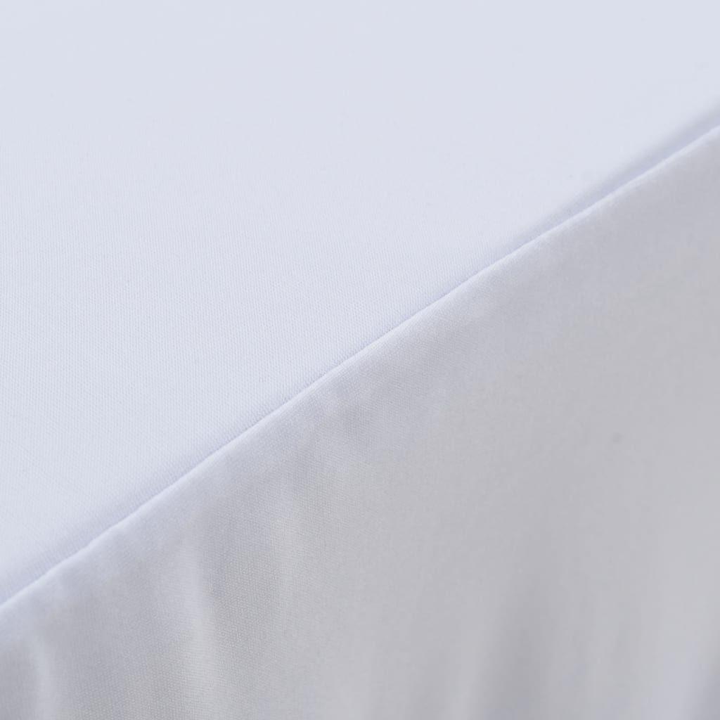 VidaXL 2 st tafelhoezen stretch met rok 120x60,5x74 cm wit