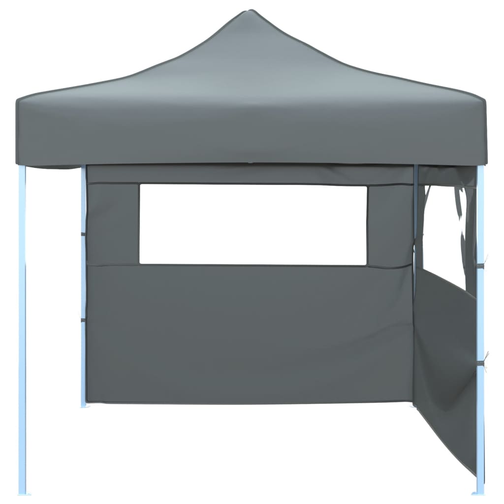VidaXL Vouwtent pop-up met 2 zijwanden 3x3 m antraciet