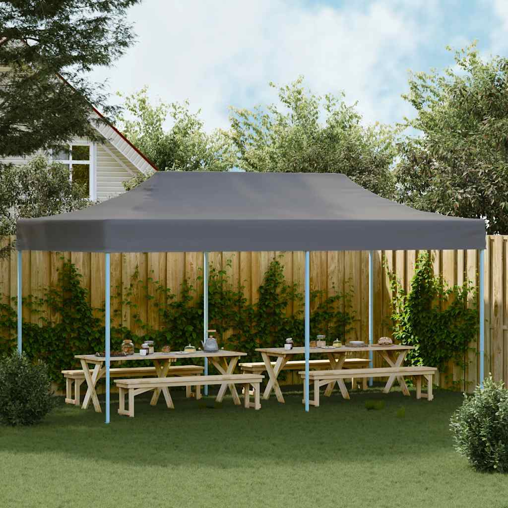 VidaXL Partytent pop-up inklapbaar 3x6 m antraciet