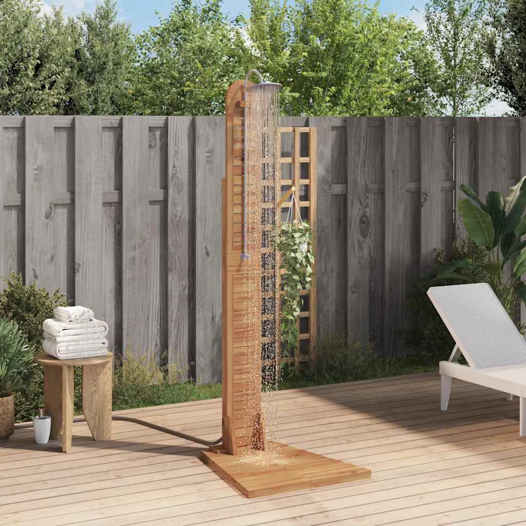 VidaXL Buitendouche 70x75x204 cm massief teakhout