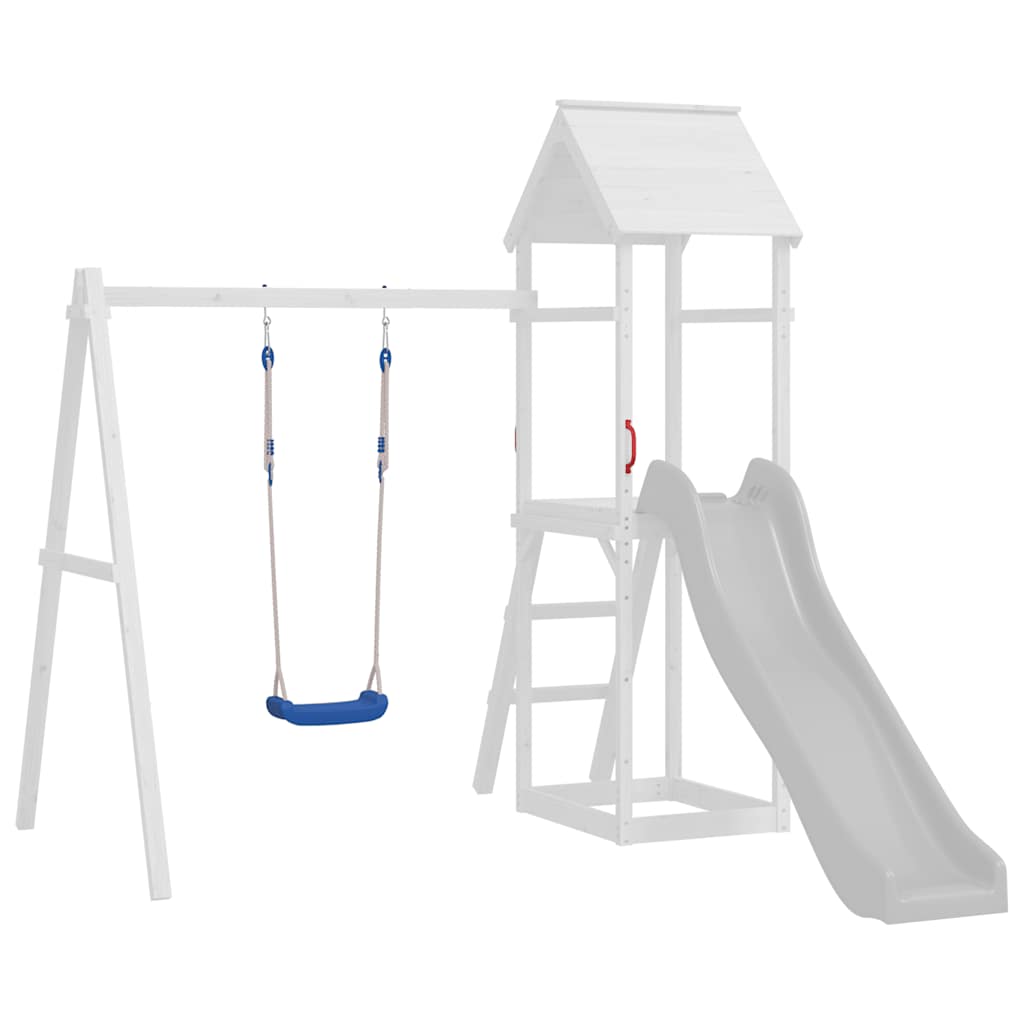 VidaXL Schommelzitjes 2 st met touwen 37x15 cm polyetheen blauw