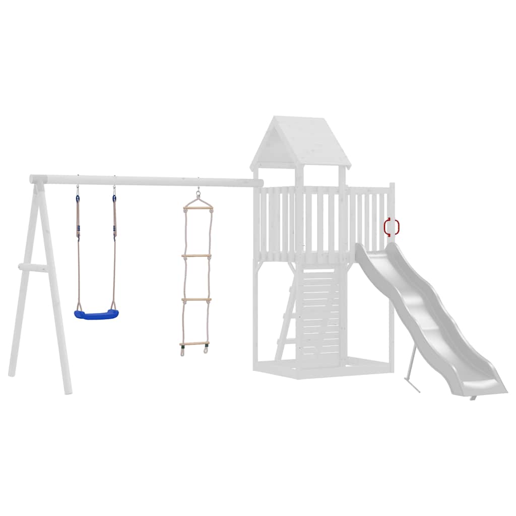 VidaXL Schommelzitje met touwladder polyetheen blauw