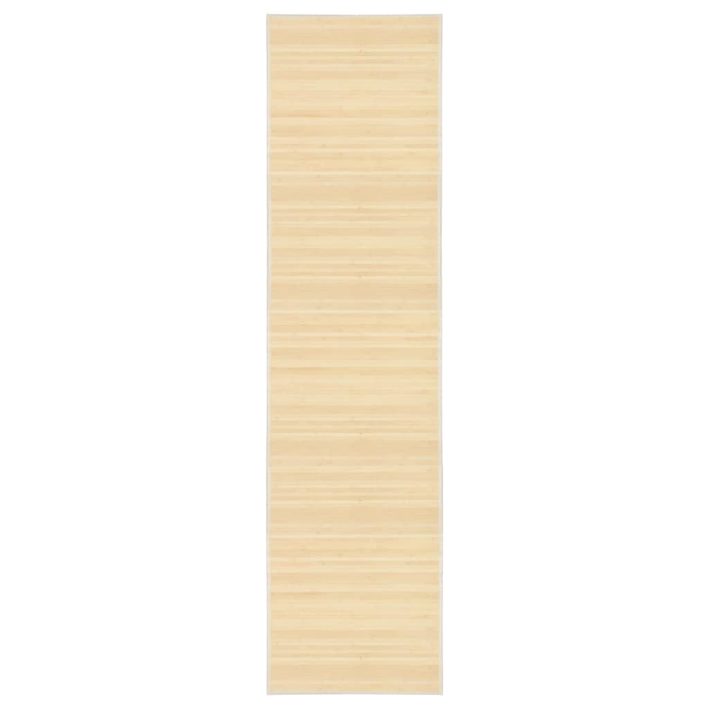 VidaXL Tapijt 80x300 cm bamboe naturel