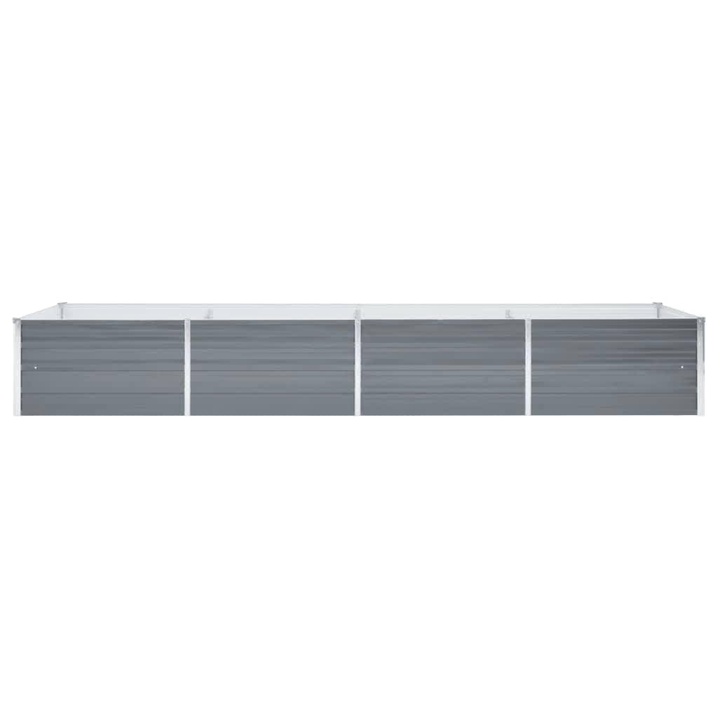 VidaXL Plantenbak verhoogd 320x80x45 cm gegalvaniseerd staal grijs