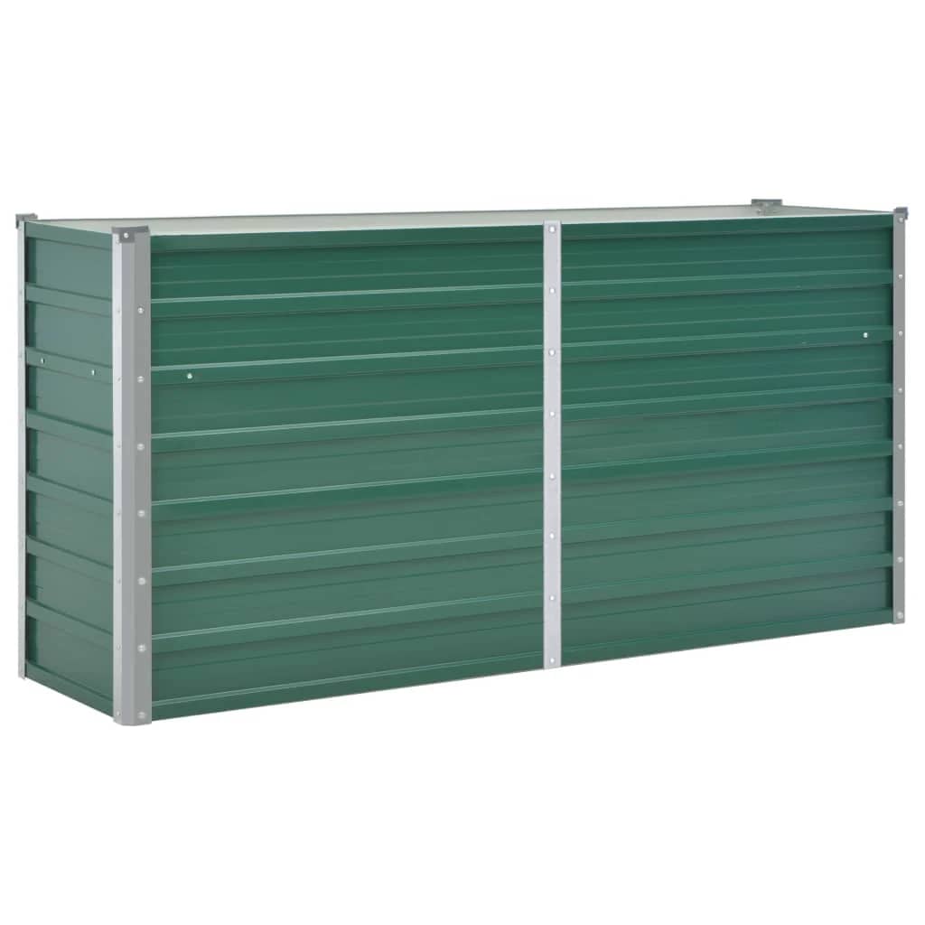 VidaXL Plantenbak verhoogd 160x40x77 cm gegalvaniseerd staal groen