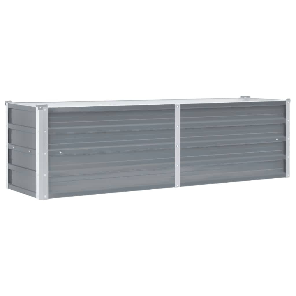 VidaXL Plantenbak verhoogd 160x40x45 cm gegalvaniseerd staal grijs