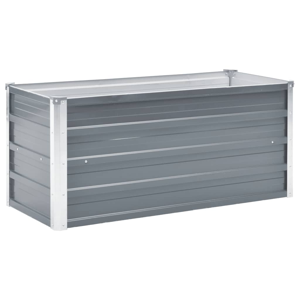 VidaXL Plantenbak verhoogd 100x40x45 cm gegalvaniseerd staal grijs