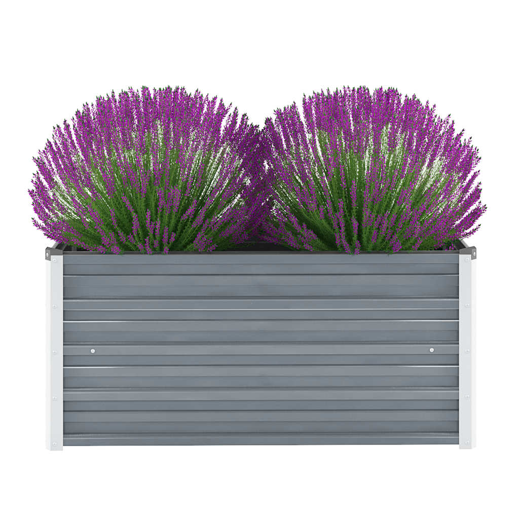 VidaXL Plantenbak verhoogd 100x40x45 cm gegalvaniseerd staal grijs
