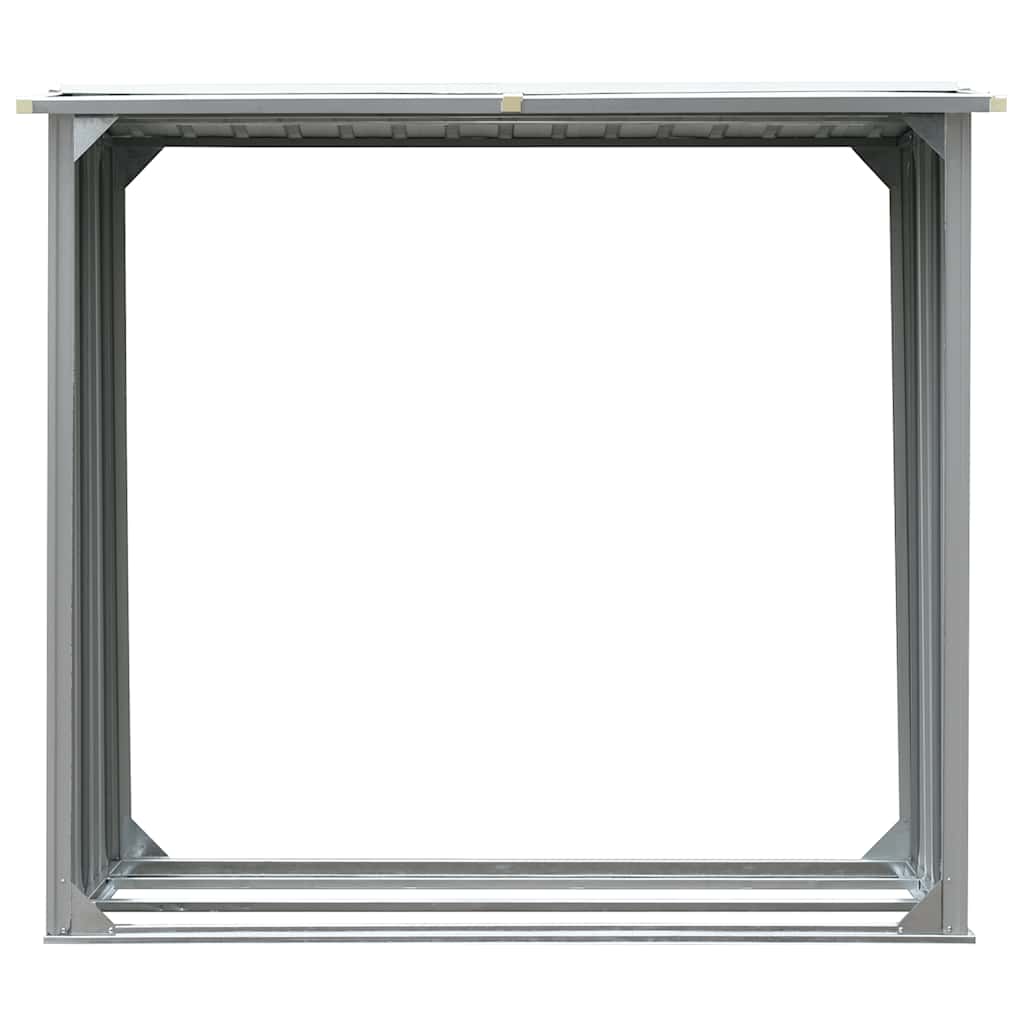VidaXL Haardhoutschuur 172x91x154 cm gegalvaniseerd staal grijs