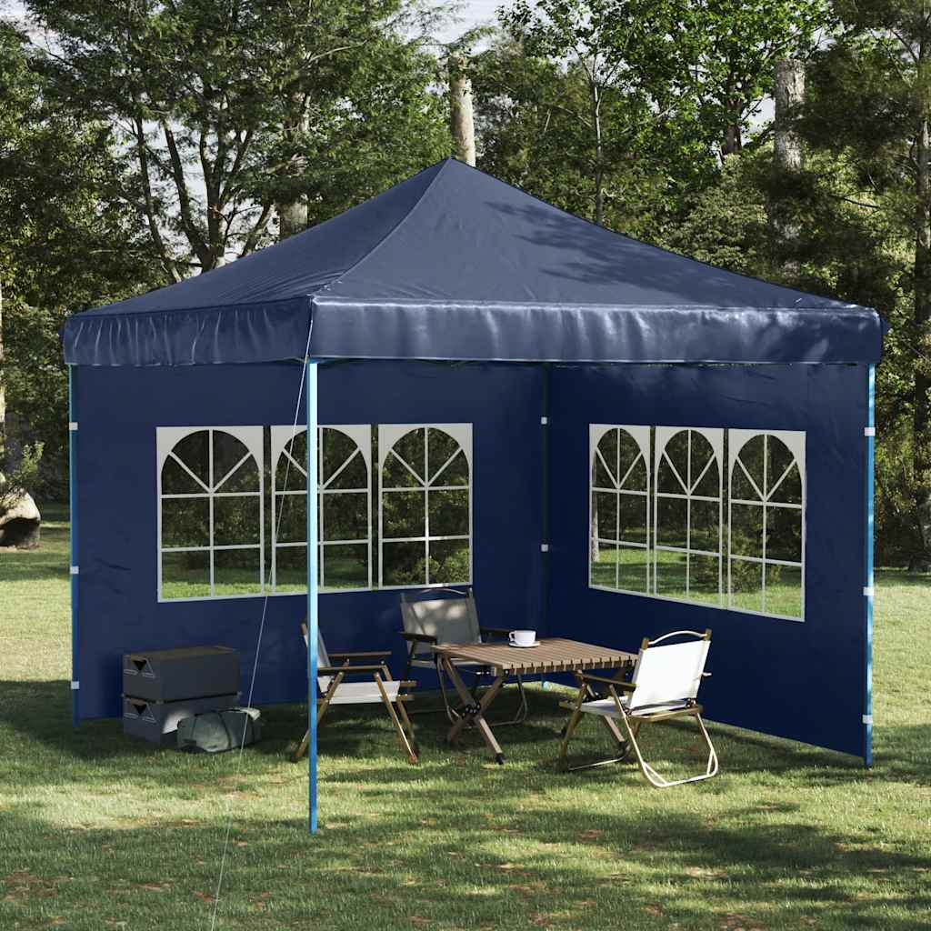 VidaXL Tentwanden met raam pe blauw 2 st
